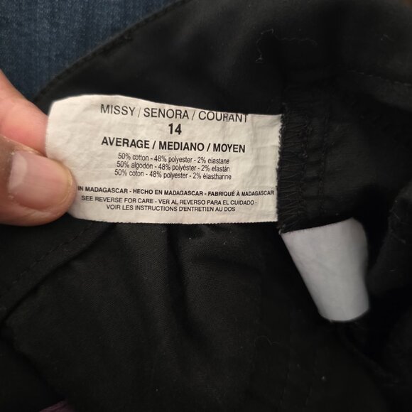 Gloria Vanderbilt Amanda Ponte Pants – Women’s Size 14 Black Stretch - Picture 4 of 4